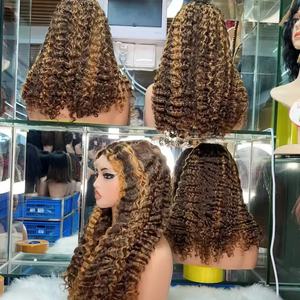 Sdd Burmese <b>Curly</b> HD Lace Frontal <b>Wig</b> <b>Human</b> <b>Hair</b> Glueless <b>Wigs</b> Cuticle Aligned <b>Hair</b> Highlight Lace Front <b>Wigs</b> for Black Women - Product Image 1