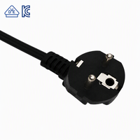 YR-102 Europäischer Typ E+F Schuko-Stecker Netzkabel, 16A 250V H03VV-F 3G1.0mm2 PVC-Isolierung PVC-Ummantelung