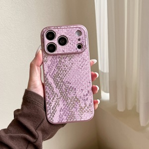 <span class=keywords><strong>Coque</strong></span> de protection de luxe pour <span class=keywords><strong>iPhone</strong></span> 17 16 15 Pro Max avec motif <span class=keywords><strong>serpent</strong></span> estampé or par électroplaqué et grande fenêtre - Product Image 5