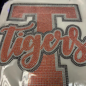 Aprise-Tête de Tigre hot fix strass transfert de chaleur fer sur motif conceptions - Product Image 1