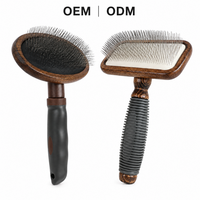 Brosse à poils pour animaux de compagnie en bois de hêtre pour chiens et chats, fournitures de toilettage pour animaux de compagnie sur mesure