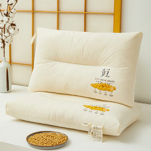 Oreiller en fibre de soja rectangulaire, doux, soutien du cou, pour adultes, usage domestique, écologique, rembourrage en coton pur - Product Image 1