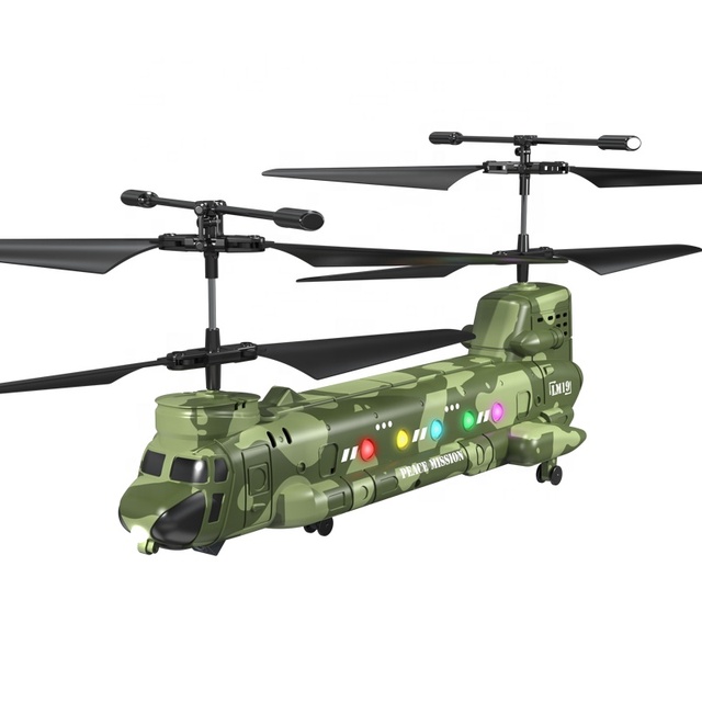 Dwi Dowellin Electric Remote Control Helicopter Toys Transport RC Altitude Hold Airplane Toy with LED Light for Kids