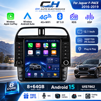 Autoradio Android style Tesla pour Jaguar F-PACE 2016-2019, CarPlay sans fil, Bluetooth, GPS, multimédia