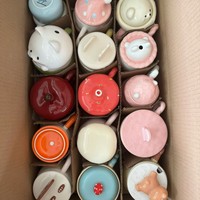 Tasse à café en céramique de luxe, design nordique mixte avec motifs de dessins animés, avec couvercle, pour la vente en gros aux petites entreprises