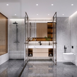 Ensemble de chambre d'hôtel moderne et minimaliste, lit king size en bois avec ottoman, durable, usage commercial - Product Image 3