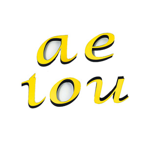 Letras minúsculas de 10 cm, espejo acrílico dorado, adhesivo de pared impermeable y ecológico, letra <span class=keywords><strong>cursiva</strong></span> 3D, decoración moderna para el hogar - Product Image 1