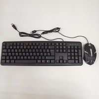 Accessoires d'ordinateur ensemble clavier et souris filaire bureau maison ensemble clavier et souris filaire vente en gros traitement personnalisé