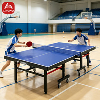 Table de ping-pong d'intérieur de taille standard, plus robuste, SMC Entertainment, table de tennis de table pliable pour l'exercice