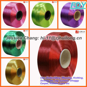 Fil de polyester FDY de qualité B, 100 % polyester, teint en masse, couleurs variées, pour la fabrication de cordes - Product Image 4