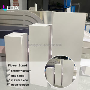 LEDA - Soporte de Flores para Boda Moderno, Personalizado, al por Mayor, Base de Acrílico Blanca, Accesorios para Boda, Letrero de Bienvenida, Decoración de Pasillo para Eventos - Product Image 2