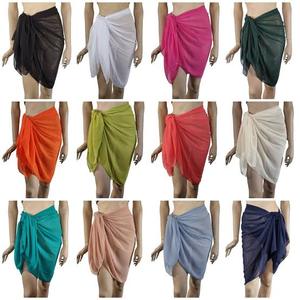 Paréo imprimé pour femme, jupe de plage légère à nouer à la taille, accessoire de maillot de bain, tenue de villégiature estivale tropicale - Product Image 2