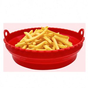 Reutilizables, Aptos para Alimentos, Accesorios para Horno y Freidora de Aire, Revestimientos, Cesta, Bandeja para Hornear, Olla Plegable de Silicona para Freidora de Aire - Product Image 3