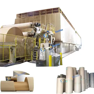 Machine de fabrication de rouleaux de papier kraft pour recyclage de cartons de déchets Moulin à papier artisanal moyen ondulé Ligne de production