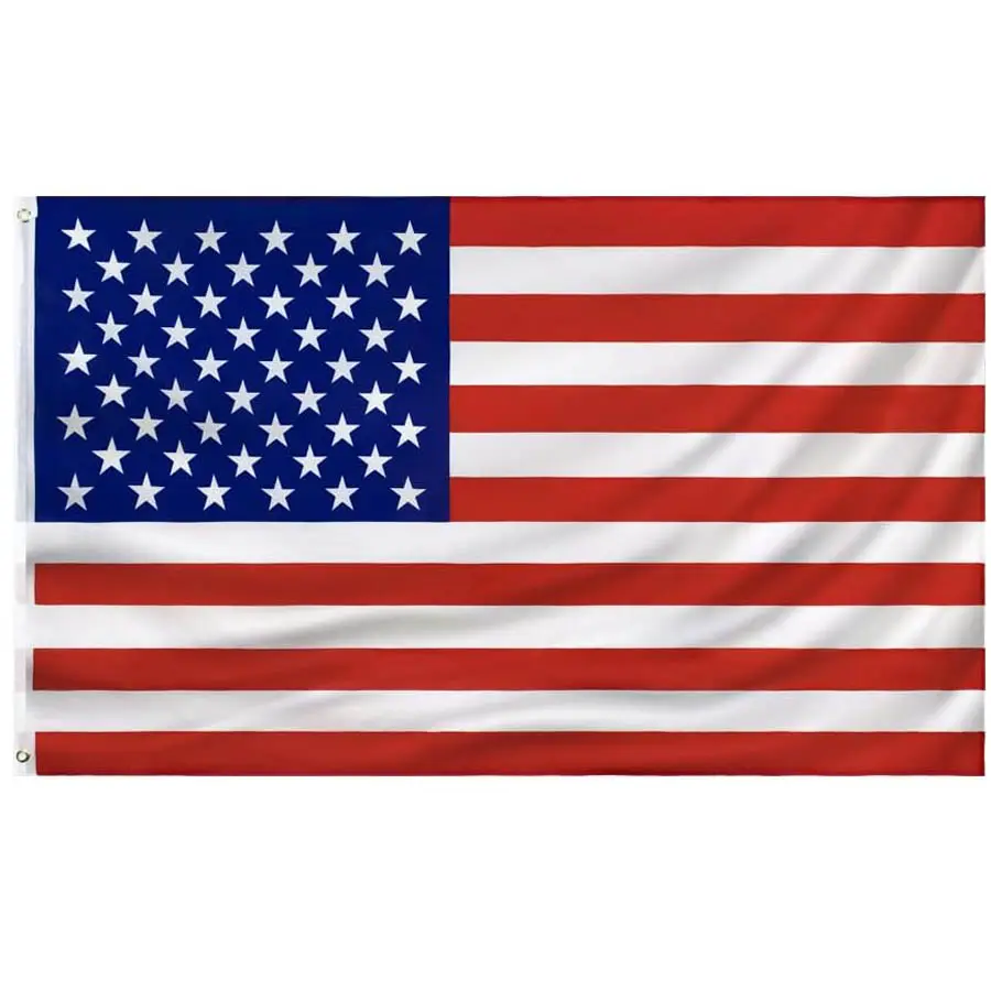 Commercio all'ingrosso 100% personalizzato poliestere 3 x5ft Stock US stati uniti d'america USA bandiera americana