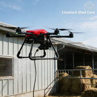 Drone de nettoyage haute pression pour l'agriculture, les bâtiments, les habitations, les façades extérieures, lavage en profondeur, laveuse aérienne