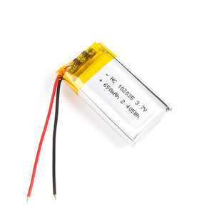 Оптовая продажа, индивидуальная 102035 батарея, 650 мАч, 3,7 В, маленькая Липовая батарея для цифровых продуктов, перезаряжаемая литий-полимерная батарея - Product Image 1