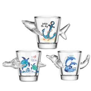 カスタムロゴデカールウォッカショットグラスフロリダビーチお土産マイアミショットグラス - Product Image 4