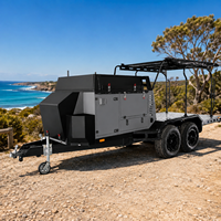 Remorque de camping tout-terrain avec plateau ouvert pour ATV, moto et aventures en plein air