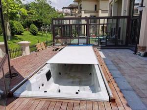 Copertura Personalizzata per <span class=keywords><strong>Piscina</strong></span> con Idromassaggio, Copertura in Alluminio per <span class=keywords><strong>Piscina</strong></span>, Inclusi <span class=keywords><strong>Disegni</strong></span> di Progettazione - Product Image 2