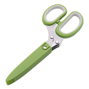 กรรไกรครัวสแตนเลสสีเขียว หัวตรง ใช้ในบ้าน จำนวนมาก - Product Image 2
