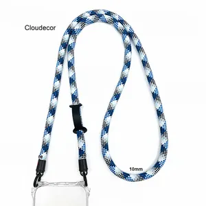 10mm 2 Buckles Mobile Phone Necklace Cord Bag Shoulder Strap Detachable Crossbody Hanging Neck Camera Rope Kettle Band Lanyard