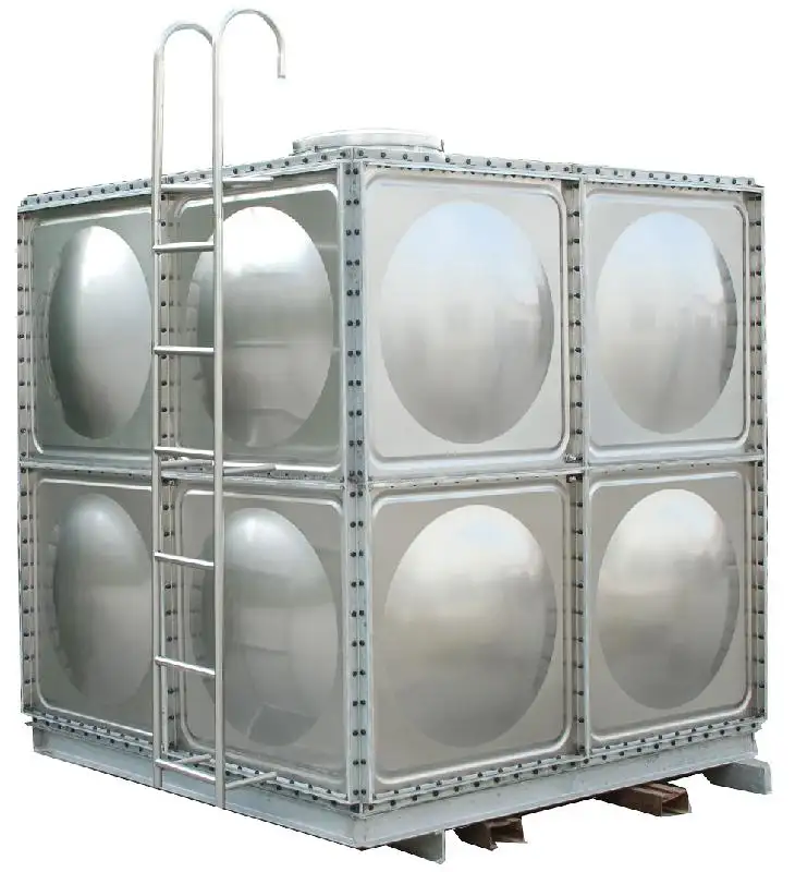 Réservoir d'eau en acier inoxydable carré rectangulaire de stockage d'eau potable à pression