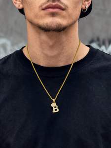 <span class=keywords><strong>U7</strong></span> Vương Miện Ban Đầu Vòng Cổ Người Đàn Ông Phụ Nữ, Bling Kim Cương A-Z 0-9 Thư Mặt Dây Chuyền Với Chuỗi, Bạc/Đen/Mạ Vàng CZ Số Hip Hop - Product Image 3