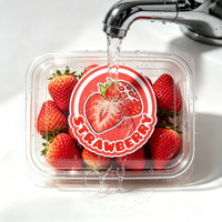 Waterdichte op maat gemaakte fruitdooslabel, zelfklevend, bedrukt vinyl, verse fruitrollabel voor appel, vijg, pruim en gemengde bessen