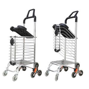 Chariot pliable en toile Sac multifonctionnel en plastique pour l'épicerie avec roues pivotantes détachables et étanches - Product Image 4