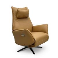 Canapé simple en cuir véritable Fauteuil électrique de loisirs pour chambre à coucher Salon multifonctionnel Salon paresseux