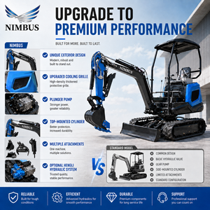 Mini Excavadora NIMBUS <span class=keywords><strong>de</strong></span> Alta Gama con Brazo Giratorio, Cabina Opcional con Aire Acondicionado y Calefacción, para Excavación en Patio - Product Image 4