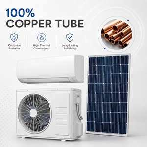 เครื่องปรับอากาศพลังงานแสงอาทิตย์อุตสาหกรรม 24000BTU ไม่ต้องใช้ไฟฟ้าแบบไฮบริด ACDC แยกส่วน รุ่น GD-9K-CH ระบบขับเคลื่อนโดยตรงจากแผงโซลาร์เซลล์ (ไม่ใช้ MPP ภายนอก) - Product Image 6