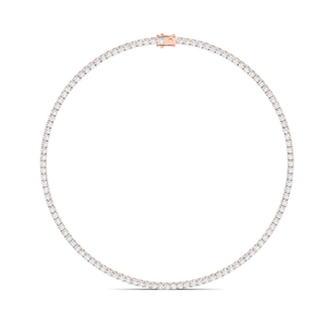 Collier tennis en diamant taille ronde Éternelle grâce, bijoux fins élégants, collier classique étincelant pour femme - Product Image 2