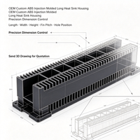 Boîtier de dissipateur thermique à ailettes en ABS noir moulé par injection avec brides de montage pour module de refroidissement électronique