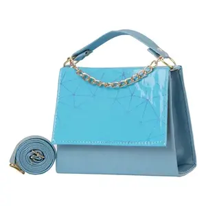 Sac à bandoulière en cuir Eliana Azu pour femme Fana, motif pierre bleue, fermeture éclair, protection RFID, usage quotidien - Product Image 1