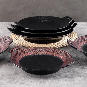A5 <b>Melamine</b> Double-Ear <b>Plate</b>, Imitation Porcelain Japanese and Western Style Dinner <b>Plate</b>, Commercial Restaurant and Hotel - Product Image 3