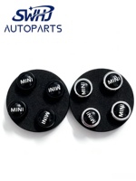 Capuchons de valve de pneu de voiture pour Mini Cooper, en aluminium, anti-poussière, 2 styles de logo, noir et argent, pièces de décoration extérieure automobile