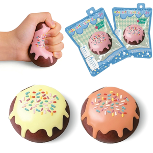 ของเล่นบีบสัมผัสนุ่มรูปขนมหวานหลากสีขนาดเล็ก ช้าในการคืนรูป - Product Image 1