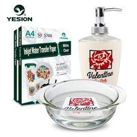 Papier de transfert d'eau jet d'encre imprimable blanc clair Laser Premium A4 A3 pour tasses verres