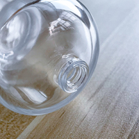 Botol Parfum Minyak Warna Gunung yang Dapat Disesuaikan, Botol Kaca 30ml 50ml 100ml, Leher Kerut Berbahan Tebal, Permukaan Silinder Jernih Transparan