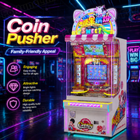 Machine à poussoir de pièces Source Factory pour zones de jeux de centre commercial, solution de machine de jeu à retour sur investissement élevé, machine à poussoir de pièces connectable