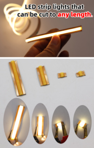 Strisce LED COB di Alta Qualità 5V 12V 24V 2800k-6500k RGBIC RGB RGBW, Tagliabili, 3mm 8mm 10mm 12mm - Product Image 4
