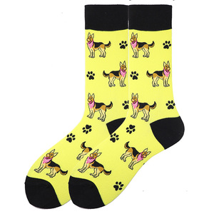 <span class=keywords><strong>Chaussettes</strong></span> mi-mollet en coton respirant à motif de chien de dessin animé mignon (Teckel, Bouledogue français) pour hommes et femmes, idéales pour un usage quotidien et décontracté - Collection 2026 - Product Image 5