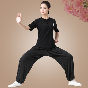 Ensembles de vêtements unisexes pour la pratique et la performance du <span class=keywords><strong>Tai</strong></span> <span class=keywords><strong>Chi</strong></span>, printemps-été, fitness, coton léger, respirant, séchage rapide, logo sur le devant - Product Image 4