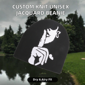 หมวกบีนนี่ไหมพรมอะคริลิคสำหรับผู้ใหญ่ แบบยูนิเซ็กซ์  ปักลายการ์ตูน  โลโก้แบบกำหนดเอง  งานปักมือ  ระบายอากาศได้  กันน้ำ  เหมาะสำหรับเล่นสกี  ฤดูหนาว - Product Image 2