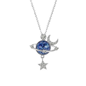 Fantasía universo planeta collar estrella Luna clavícula cadena collar - Product Image 1