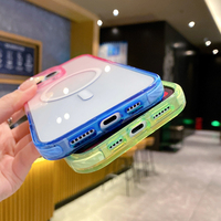 Nouvelle coque de téléphone magnétique en acrylique dégradé OEM pour iPhone 17 16 Pro Max, antichoc, vente en gros, colorée