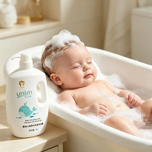 Unisn/Youzhi Champú y Gel <span class=keywords><strong>de</strong></span> <span class=keywords><strong>Baño</strong></span> Térmico Puro para Bebés y Niños Pequeños 2 en 1, Especial para <span class=keywords><strong>Baño</strong></span> <span class=keywords><strong>de</strong></span> Bebés, Paquete <span class=keywords><strong>de</strong></span> 1 Litro - Product Image 1