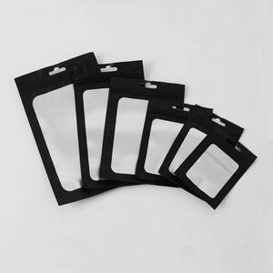 Bolsa resellable con cierre zip y ventana mate para accesorios de uñas, embalaje para relojes de pequeños negocios, bolsa con bloques de color - Product Image 5